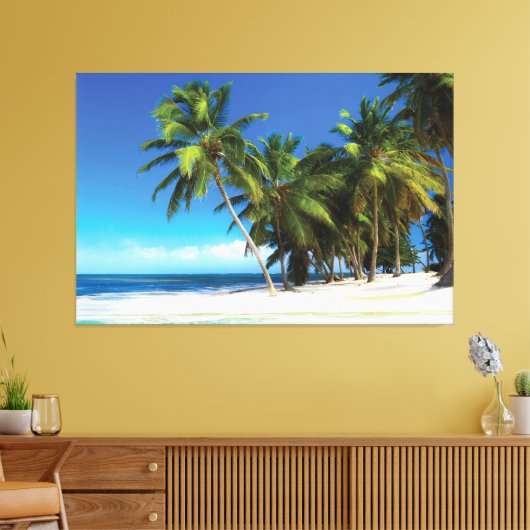 Toile Exotic beach throw pillow (Insitu(Salon))