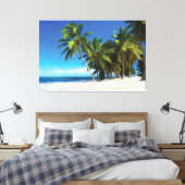 Toile Exotic beach throw pillow (Insitu(Chambre))