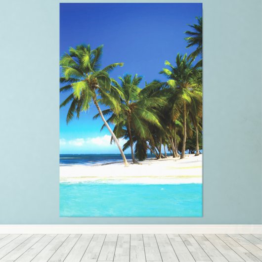 Toile Exotic beach throw pillow (Insitu (Plancher de Bois))