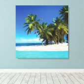 Toile Exotic beach throw pillow (Insitu (Plancher de Bois))