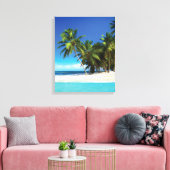 Toile Exotic beach throw pillow (Insitu(Salon))