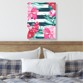 Toile Exotic Summer Floral rayé (Insitu(Chambre))