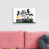 Toile Exotic Toucan and Jungle Scene Canvas Print (Insitu(Salon))