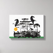 Toile Exotic Toucan and Jungle Scene Canvas Print (Recto)
