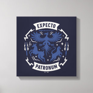 Toile Expecto Patronum Graphisme Silhouette Vintage