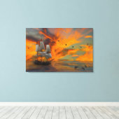 Toile Expédition au coucher du soleil (Insitu (Plancher de Bois))