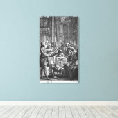 Toile Expérience électrique faite sur un homme (Insitu (Plancher de Bois))
