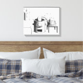 Toile Expérience sur la décomposition de l'eau (Insitu(Chambre))
