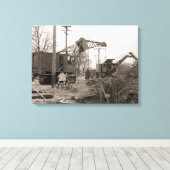 TOILE EXPLOITANT DE CRANE ET DE CRANE DE SHOVEL NORD-OUE (Insitu (Plancher de Bois))