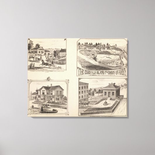 Toile exploitation agricole et hydrographique à Hydevill (Recto)