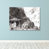Toile Exploitation minière d'or et d'argent (Insitu (Plancher de Bois))