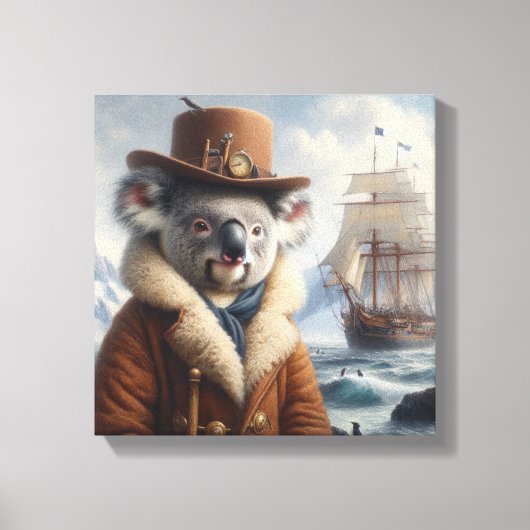 Toile Explorateur Arctique Koala (Recto)