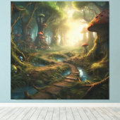 Toile Exploration de la forêt de champignons enchantés (Insitu (Plancher de Bois))