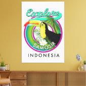 Toile explorer le logo voyage de Samosir indonesia (Insitu(Salon))