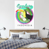 Toile explorer le logo voyage de Samosir indonesia (Insitu(Chambre))
