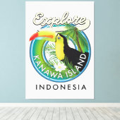 Toile explorer l'île de kanawa indonesia (Insitu (Plancher de Bois))