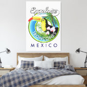 Toile Explorer Troncones Mexique logo rétro (Insitu(Chambre))