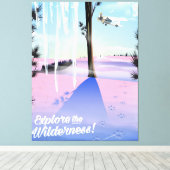 Toile Explorez le désert ! Posters de animaux d'hiver (Insitu (Plancher de Bois))