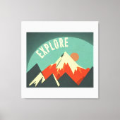Toile Explorez les montagnes (Recto)