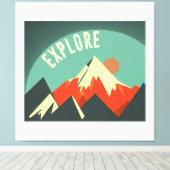 Toile Explorez les montagnes (Insitu (Plancher de Bois))