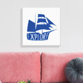 Toile Explorez Sailboat Nursery Art (Insitu(Salon))