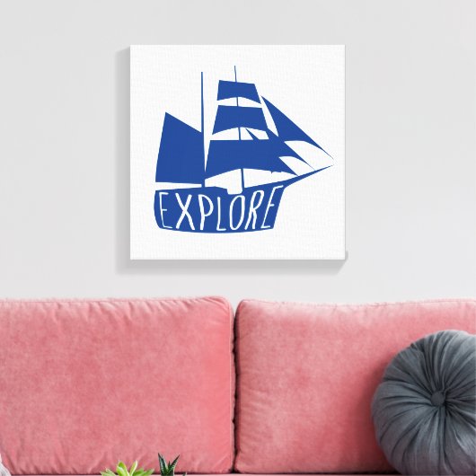 Toile Explorez Sailboat Nursery Art (Insitu(Salon))