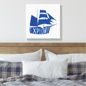 Toile Explorez Sailboat Nursery Art (Insitu(Chambre))