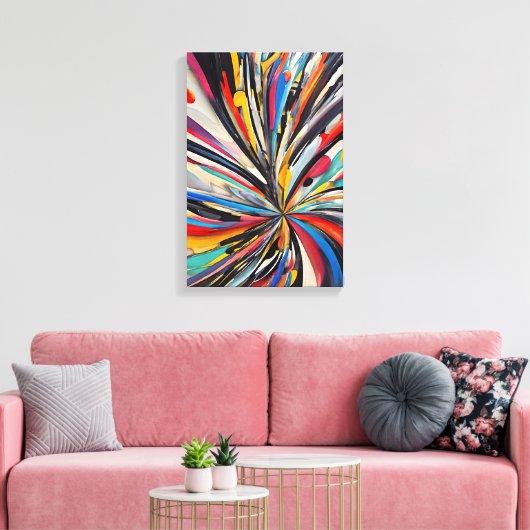 Toile Explosion Abstraite vive Art moderne (Insitu(Salon))