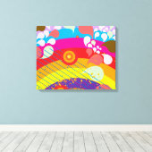 Toile Explosion arc-en-ciel (Insitu (Plancher de Bois))