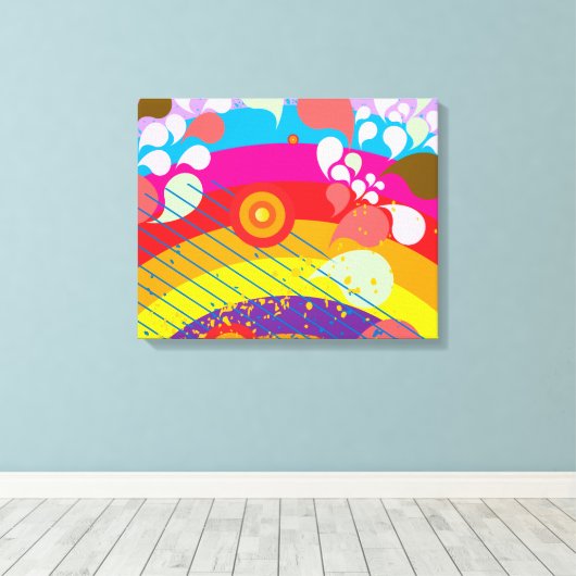 Toile Explosion arc-en-ciel (Insitu (Plancher de Bois))