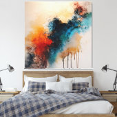 Toile Explosion chromatique Acrylique Mur Art (Insitu(Chambre))