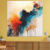 Toile Explosion chromatique Acrylique Mur Art (Insitu(Salon))