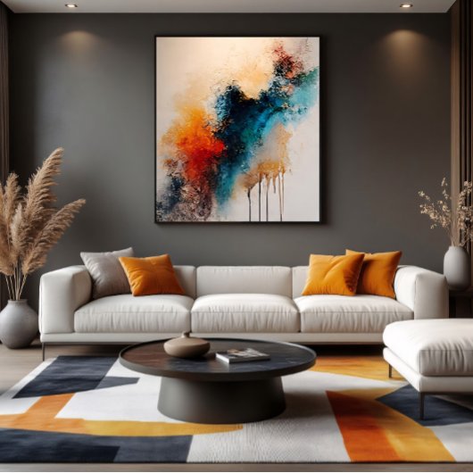 Toile Explosion chromatique Acrylique Mur Art