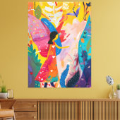 Toile Explosión de Colores: Mujer Naturaleza Favismo (Insitu(Salon))