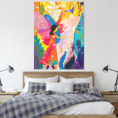 Toile Explosión de Colores: Mujer Naturaleza Favismo (Insitu(Chambre))