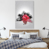 Toile Explosion de fleur rouge (Insitu(Chambre))