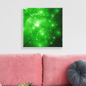 Toile Explosion de la galaxie vert citron (Insitu(Salon))