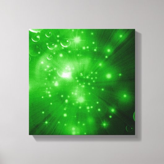Toile Explosion de la galaxie vert citron (Recto)
