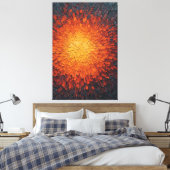 Toile Explosion de lumière texturée - Abstrait mural (Insitu(Chambre))