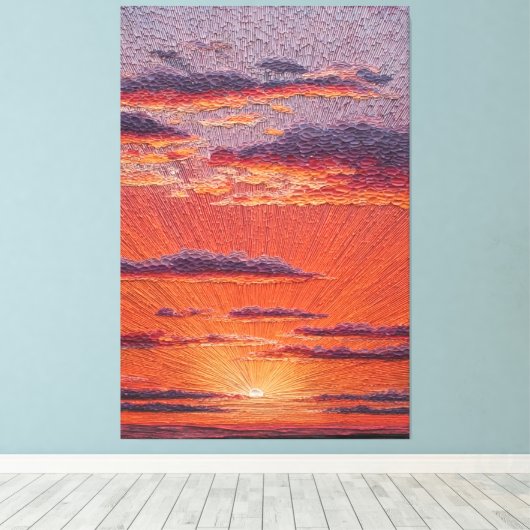 Toile Explosion de soleil radieuse sur fond de ciel colo (Insitu (Plancher de Bois))