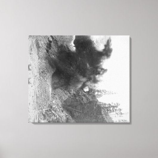 Toile Explosion du côté de la montagne pendant (Recto)