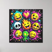 Toile Explosion Emoji Joueuse (Recto)