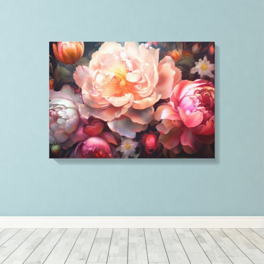 Toile Explosion florale (Insitu (Plancher de Bois))