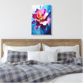 Toile Explosion florale éclatante Art floral Abstrait (Insitu(Chambre))