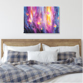 Toile Explosion florale lumineuse abstraite (Insitu(Chambre))