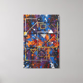 Toile Explosion Géométrique Abstrait Urbain (Recto)