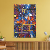 Toile Explosion Géométrique Abstrait Urbain (Insitu(Salon))