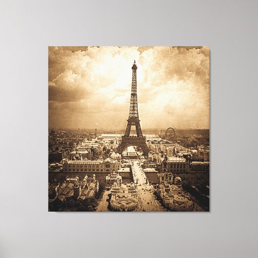 Toile Exposition Universelle Tour Eiffel 1900 (Recto)