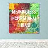 Toile Expression Inspirationnelle sans signification (Insitu (Plancher de Bois))