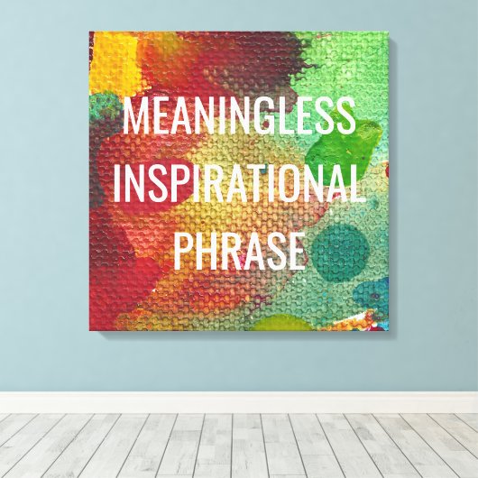 Toile Expression Inspirationnelle sans signification (Insitu (Plancher de Bois))